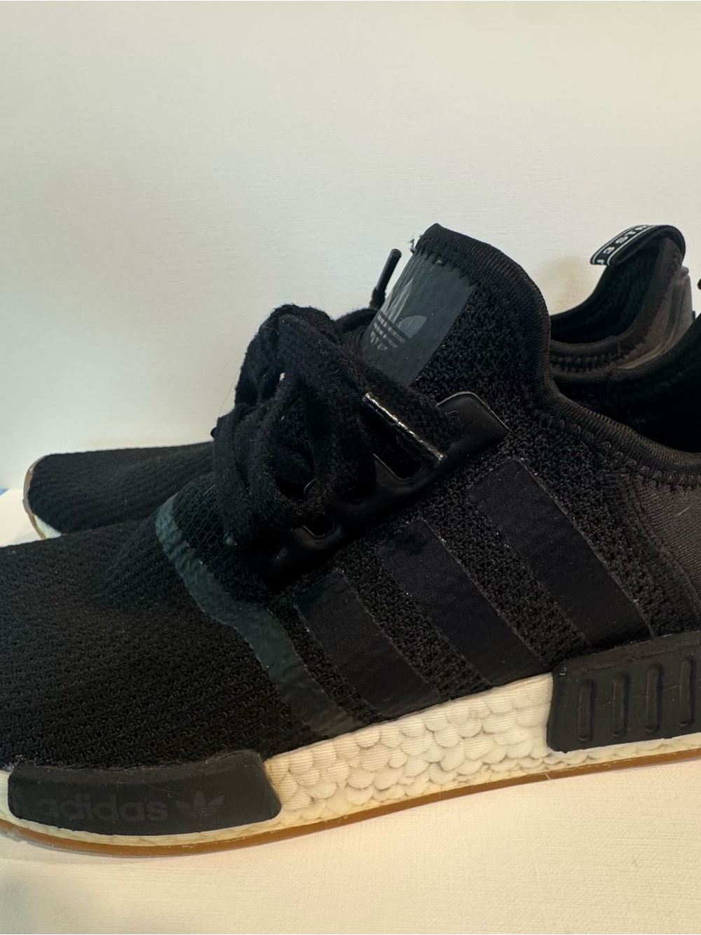 adidas Black Athletic Knit NMD-Style Sneakers
